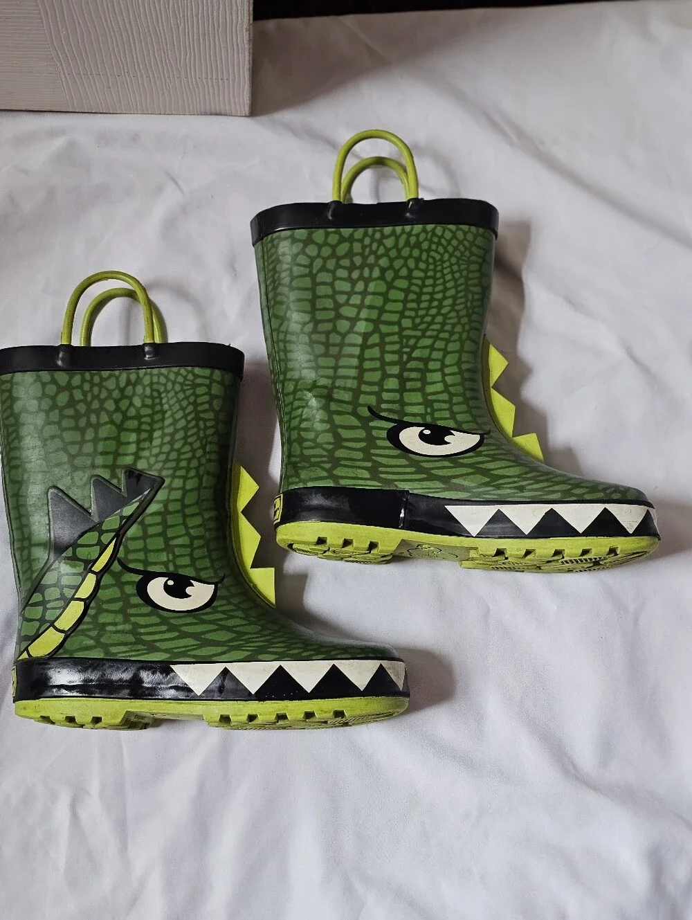 Western Chief Kids Green Dinosaur Rain Boots Size 11/12 🦖
